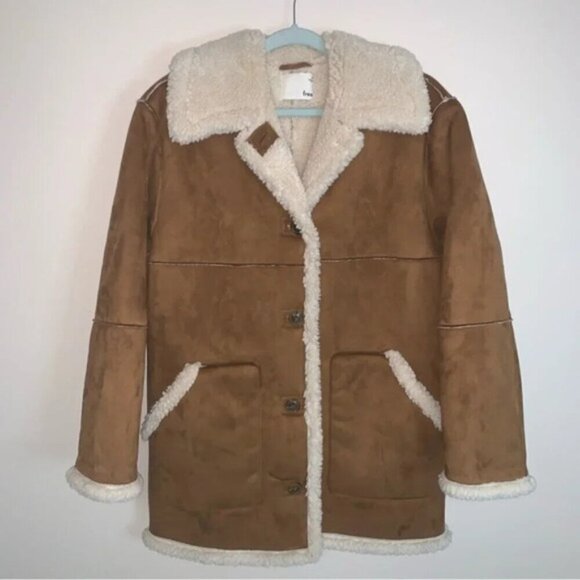 Wilfred Free Aritzia Ranch Jacket Faux Suede Sherpa M - Picture 4 of 13